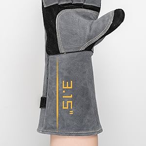 details - long cuffing gray welding gloves (5) details - long cuffing gray welding gloves (5)