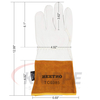 TIG Welding Gloves – Large, Kevlar Thread Welding Gloves with 4 Inch Gold Cuffing, Straight Thumb, Cow Grain Leather Palm Welding Gloves