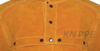 Yellow Cowhide Leather Welding Clothes with Back Open, Full Cow Split Leather Welding Top with Long Sleeves