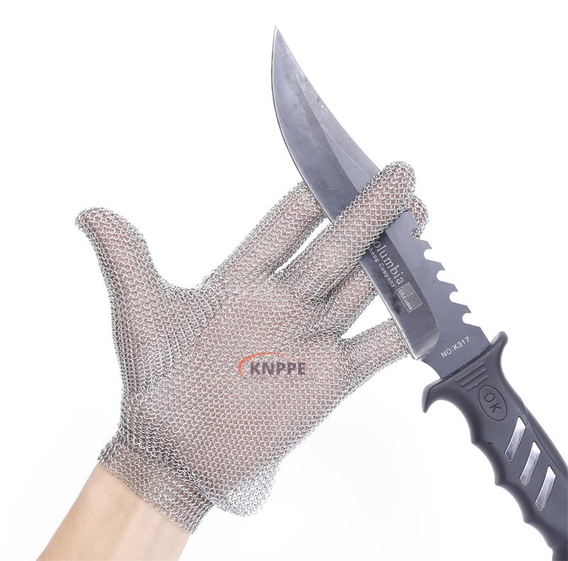 Steel Metal Mesh Butcher Gloves-five Fingers, Full Hand Protection Work Gloves