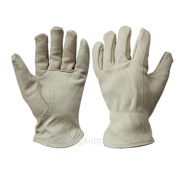 cow grain working hand gloves, 10.5'' safety leather working rigger gloves