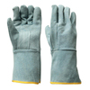 Natural Cowhide Leather Gloves with Fleece Lining