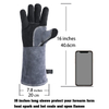 KN8182 16 Inch Cow Split Leather Welder Working Gloves with Hanger Hook| Fire Resistant Gloves - KUNNO Intl 