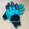 Outdoor Garden Working Glove with ABS Claws, Latex Foam 3/4 Palm Coated Hand Working Gloves