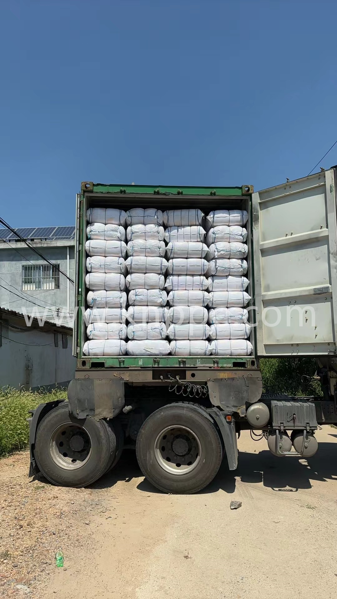 Container Loading, Cotton Knitted Gloves, PVC Dotted Work Gloves