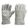 Natural Cowhide Leather Gloves without Lining, 10.5'' Gray Cow Split Working Gloves