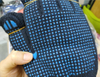 KN2101 Blue Double Side Dotted Gloves | Construction Working Gloves | Navy Blue Polka Dot Gloves