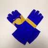 KN8186 Navy Blue Split Leahter Gloves with Lining & Reinforcement on The Plam And Thumb