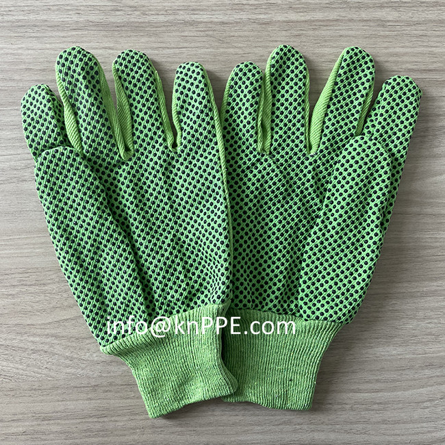 garden working canvas drill glove with elastic cuffing3