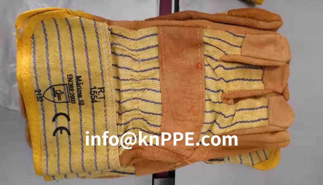 Stock Gloves | Cow Split Leather Rigger Welder Canvas Handback Working Gloves