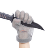 Five Finger Ring Mesh Stainless Steel Glove with TPU Strap, Slaughter And Fish Processing Wound Avoiding Work Gloves 