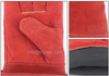 Red Cowhide Leather Gloves with Lining & Reinforcement on The Palm And Thumb Finger