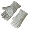 Natural Cowhide Leather 3-tendon Gloves with No Lining, Single Layer Leather Working Gloves