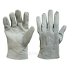 Natural Cowhide Leather 3-tendon Gloves with No Lining, Single Layer Leather Working Gloves