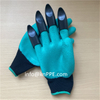 Outdoor Garden Working Glove with ABS Claws, Latex Foam 3/4 Palm Coated Hand Working Gloves