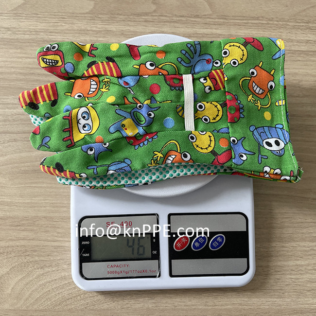 kids glove, garden outdoor protective hand glove, canvas drill flower glove7