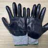 Cut-resistant Smooth Nitrile Palm Dipped Safety Gloves, 13g HPPE Anti-cut Liner Protection Gloves