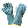 Natural Cowhide Leather Gloves with Fleece Lining