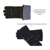 KN8181.3 AB Grade Black Cowhide Leather Gloves| Reinforced with Gold Welt | Fully Lined Welder Gloves 