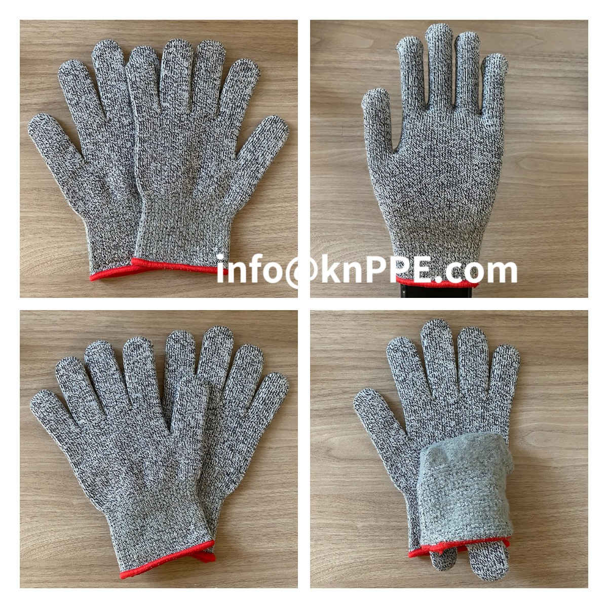 Cut Resistant Knitted Gloves, HPPE Knitted Gloves