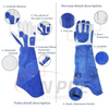 20 Inch 24 Inch Blue Welding Gloves, Leather Petting Gloves, Leather Working Gloves