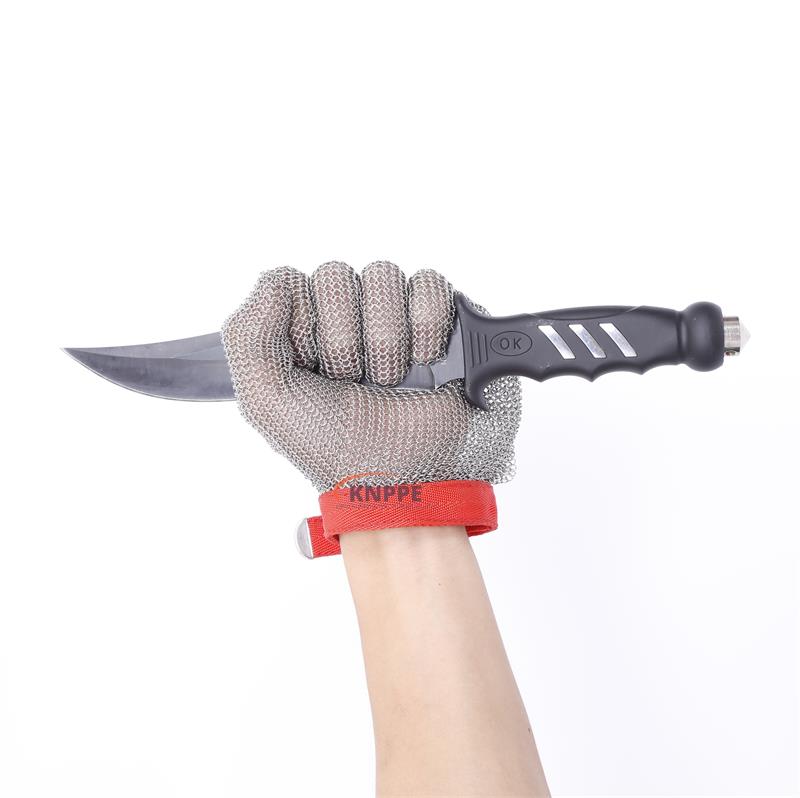 Metal Mesh Butcher Gloves-five fingers, full hand protection (13)
