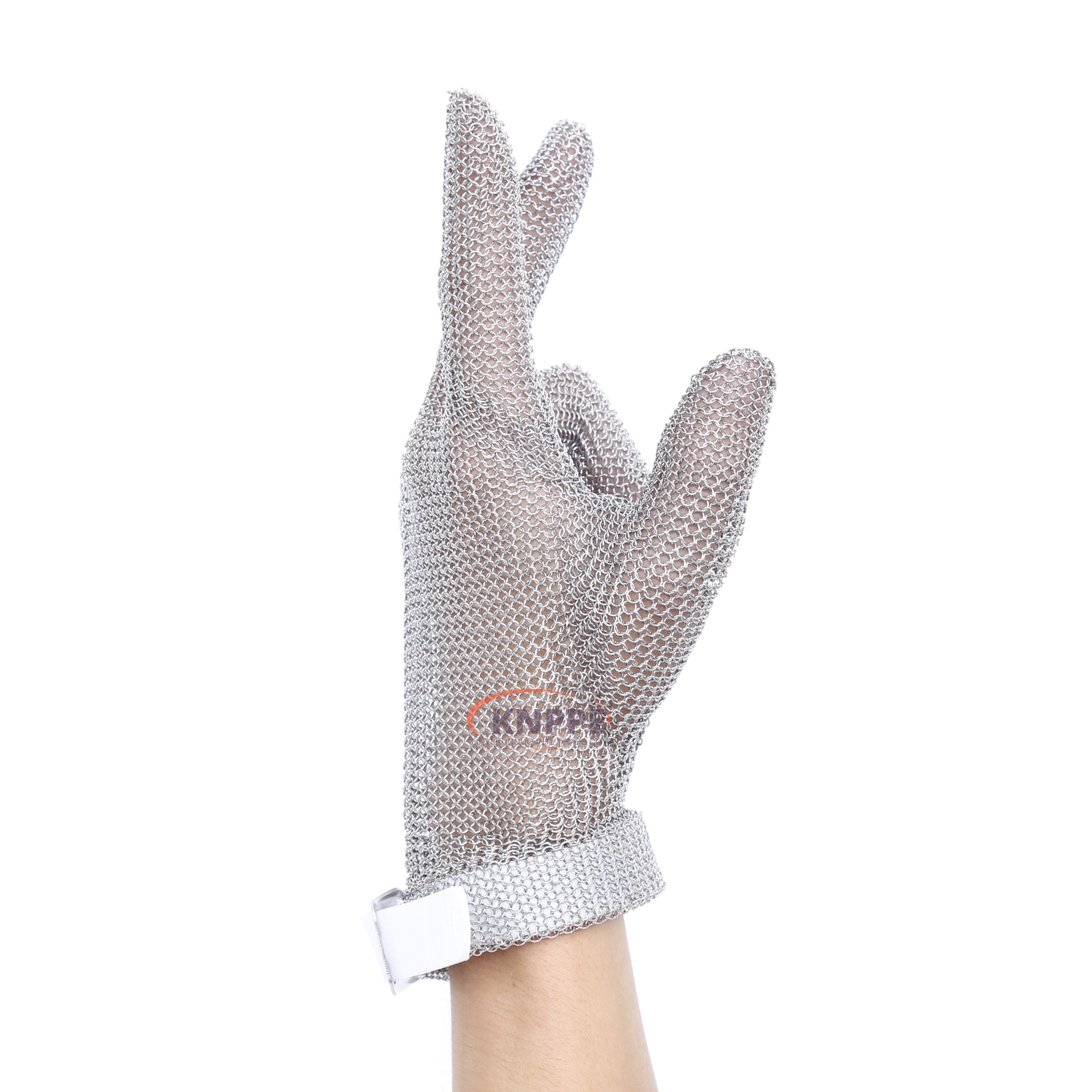 Ring mesh stainless steel gloves with TPU strap (3)