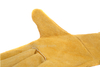 Gold Split Cowhide Leather Welder Gloves with Lining & Reinforcement between Thumb And Index Finger 