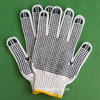 10 Gauge Bleached Liner with Double-sided PVC Round Anti-slip Dots Safety Construction Hand Working Gloves