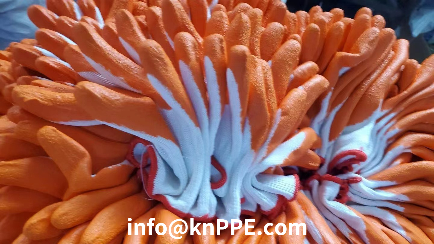 Factory price Gardening General Purpose Work Glove, Outdoor Safety Coated Latex foam gloves, textured rubber glove for construction