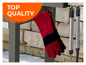 details - long cuffing red welder gloves (5)