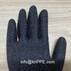 13 Gauge Nylon Latex Palm Coated Working Gloves with Crinkle-Finishing, Red Black Latex Coated Working Hand Gloves