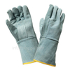 Korea Market Hot Model, Blue Sheeoskin Gloves with No Lining, 14 Inch Goatskin Leather Working Gloves