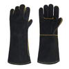 KN8181.3 AB Grade Black Cowhide Leather Gloves| Reinforced with Gold Welt | Fully Lined Welder Gloves 