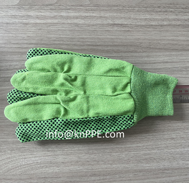 garden working canvas drill glove with elastic cuffing0