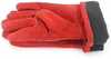 Red Cowhide Leather Gloves with Lining & Reinforcement on The Palm And Thumb Finger