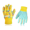 Kids Garden Gloves, Canvas Cloth Dotted Safety Hand Gloves