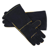 KN8181.3 AB Grade Black Cowhide Leather Gloves| Reinforced with Gold Welt | Fully Lined Welder Gloves 