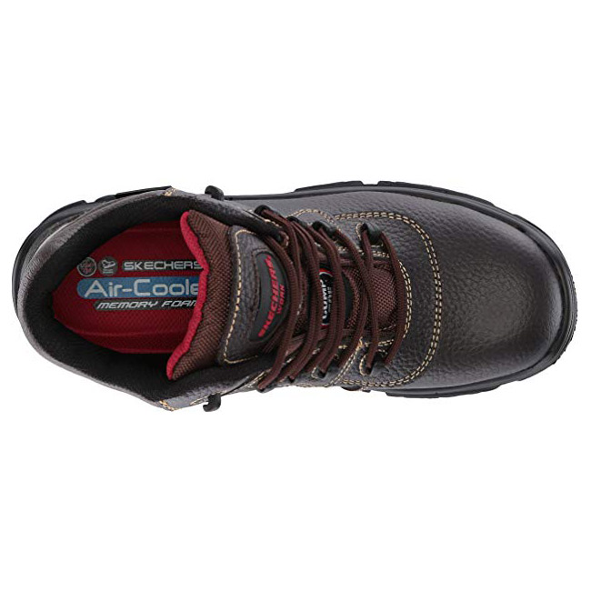 cow embossed leather upper toecap safety shoes