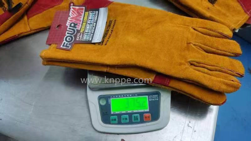 cowhide leather working gloves, hand protector, building material items (2)