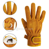 10.5" Yellow Cowhide Split Leather Labor Protective Carrying Working Driver Welding Work Safety Gloves Rigger Gloves