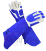 20 Inch 24 Inch Blue Welding Gloves, Leather Petting Gloves, Leather Working Gloves