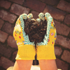 Kids Garden Gloves, Canvas Cloth Dotted Safety Hand Gloves
