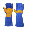 KN8186 Navy Blue Split Leahter Gloves with Lining & Reinforcement on The Plam And Thumb
