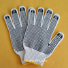 10 Gauge Bleached Liner with Double-sided PVC Round Anti-slip Dots Safety Construction Hand Working Gloves